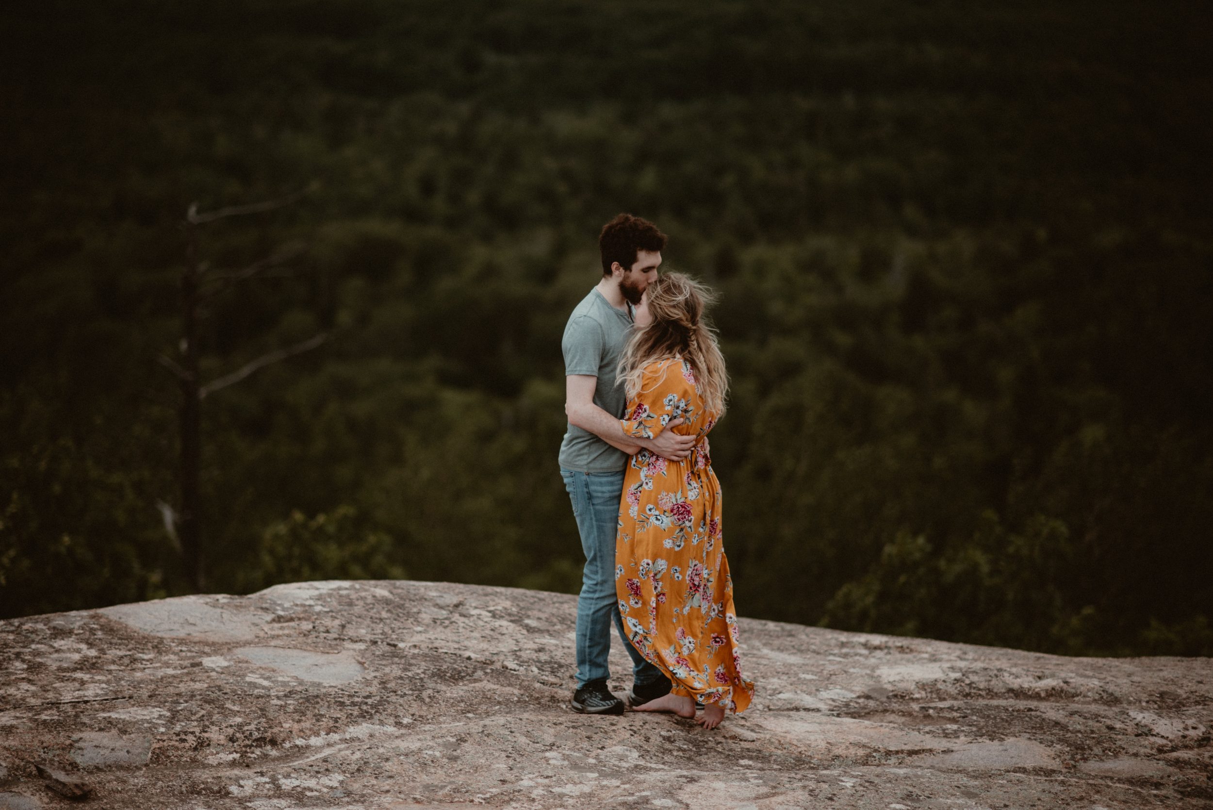 Adventurous couples portraits on Hogback Mountain in Marquette, Michigan.