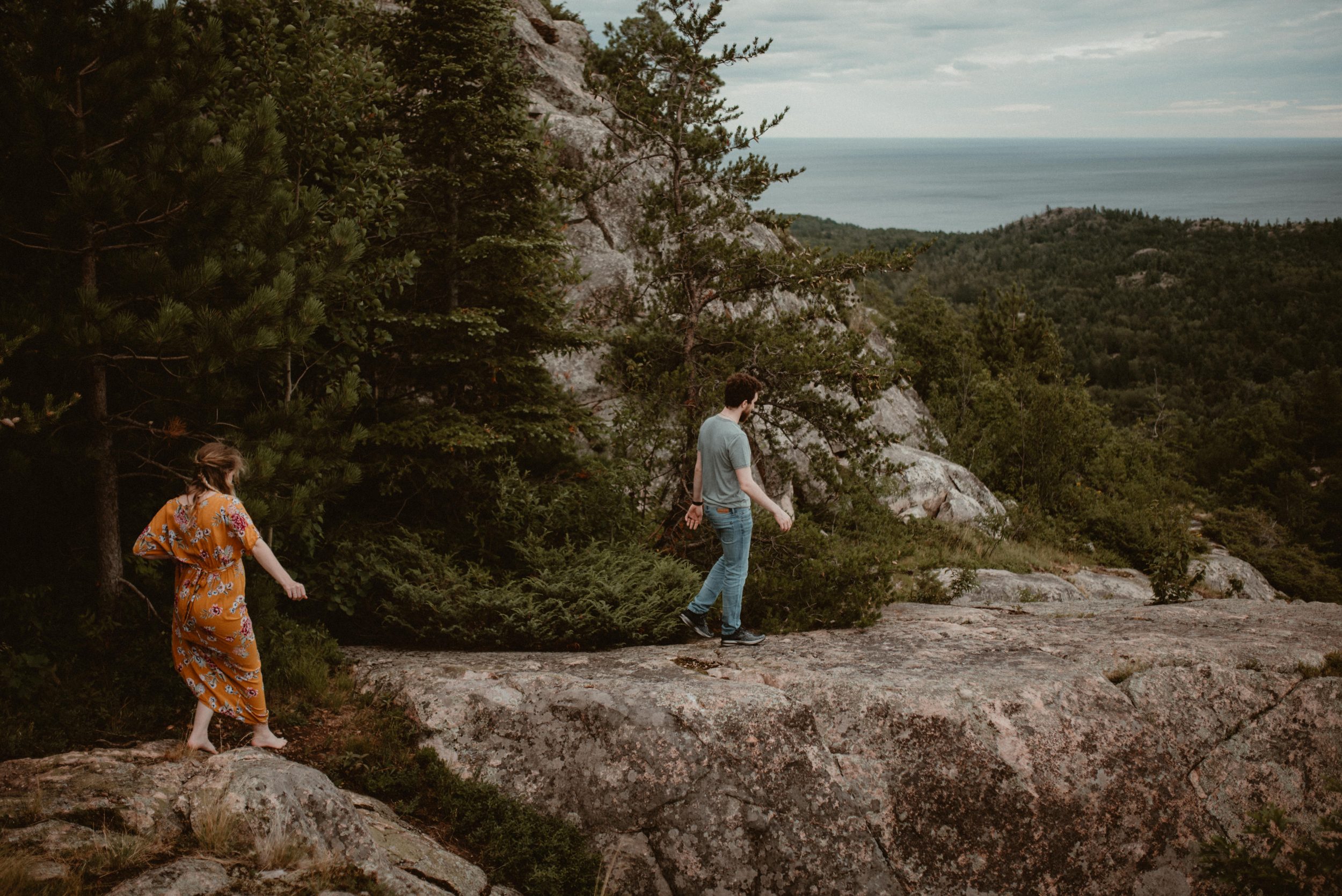 Adventurous couples portraits on Hogback Mountain in Marquette, Michigan.