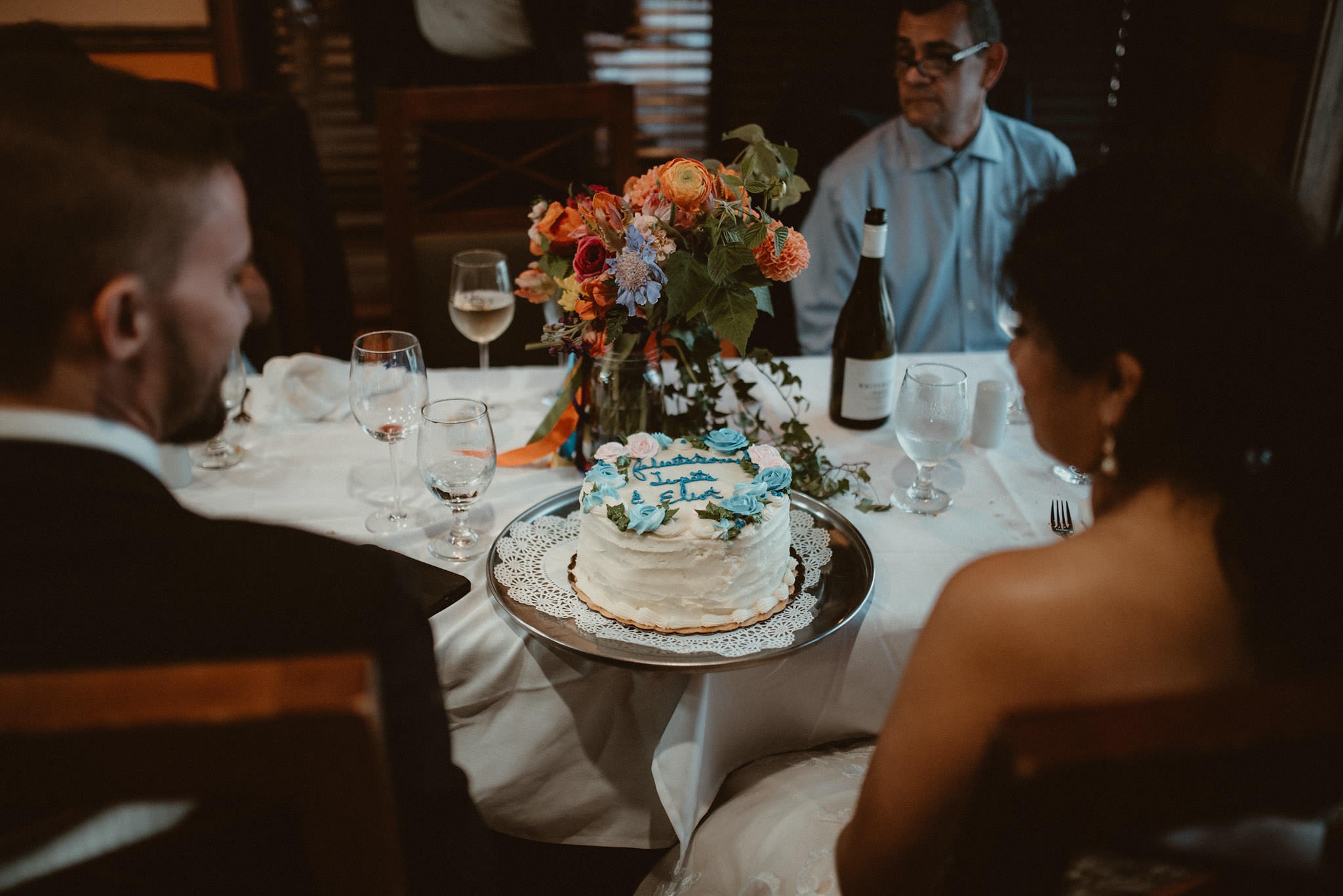 Wedding dinner at the Harbor Haus Restaurant in Copper Harbor