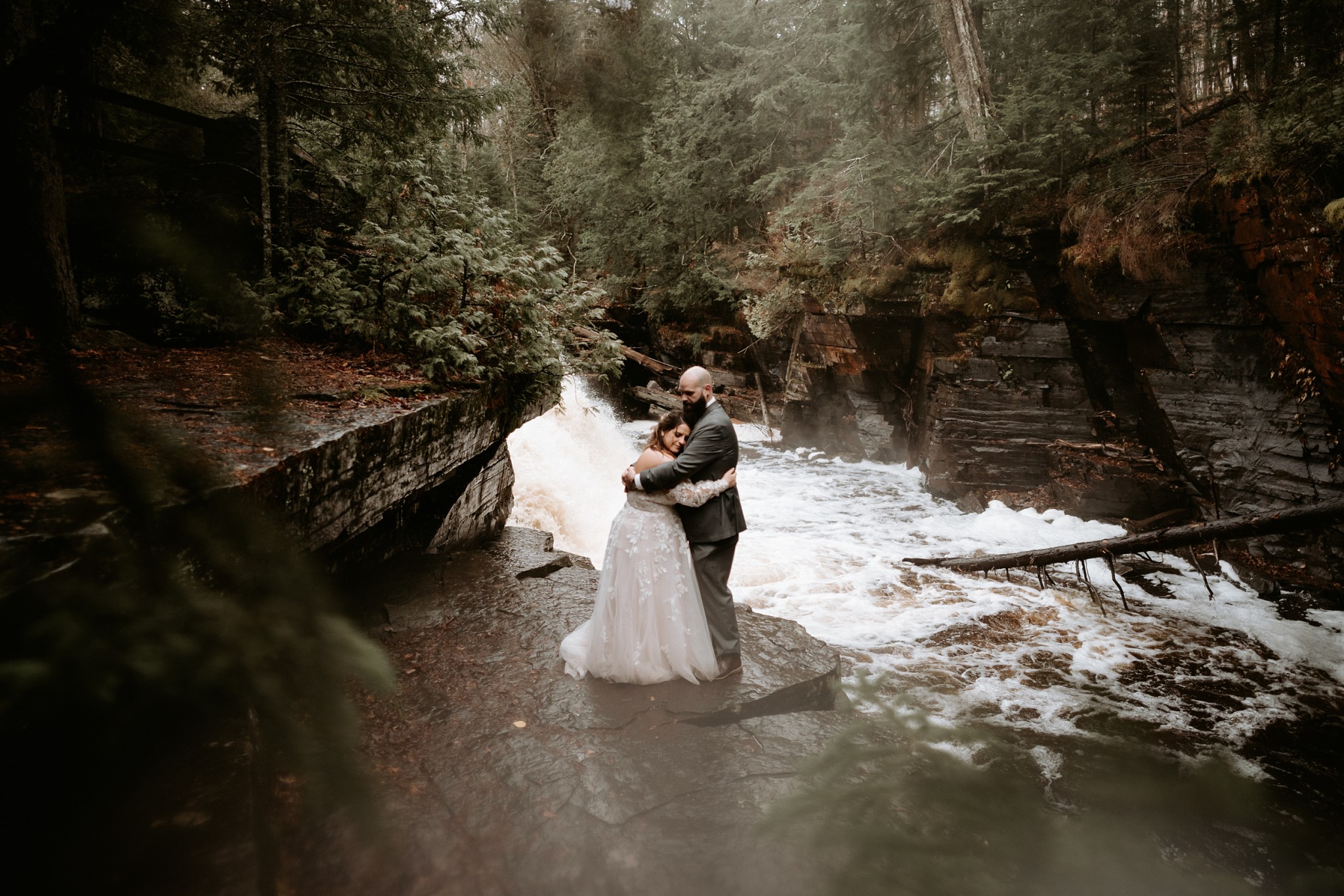 Canyon Falls Elopement: Upper Peninsula