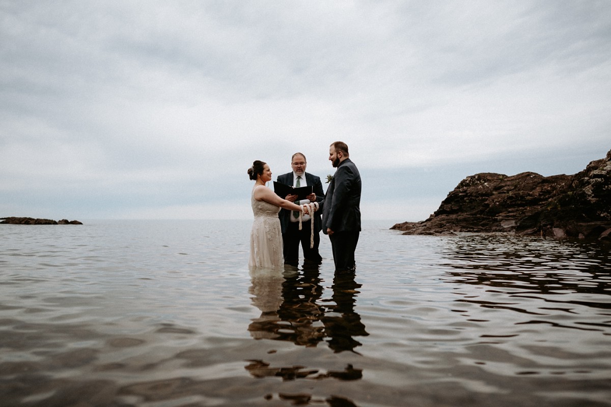 Summer Solstice Sunrise Elopement In Lake Superior